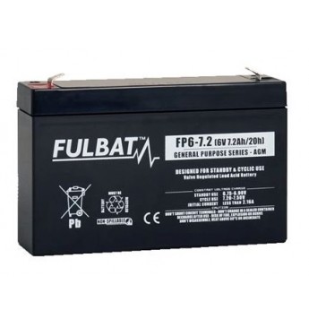 Fulbat AGM (T1) 7.2Ah 6V akumuliatorius 151x34x94x100mm  